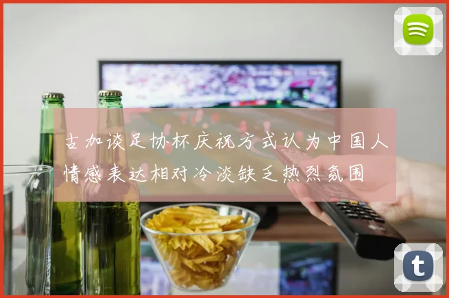 古加谈足协杯庆祝方式认为中国人情感表达相对冷淡缺乏热烈氛围